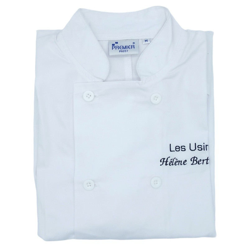 Melocotone Veste de chef de cuisine double typo