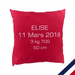 COUSSIN 40*40 NAISSANCE PERSONNALISABLE