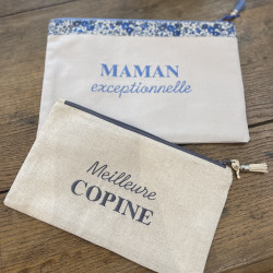 POCHETTE TRIO DOUBLE TYPO PERSONNALISABLE