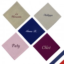 SERVIETTES DE TABLE PERSONNALISABLES PAR 3