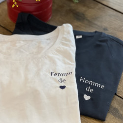 T-SHIRT COL ROND LOVE PERSONNALISABLE