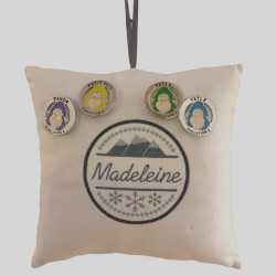 COUSSIN DE MÉDAILLES MONTAGNES PERSONNALISABLE