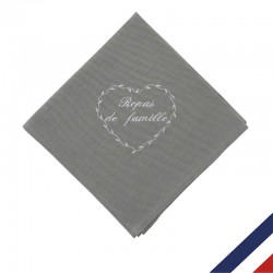 SERVIETTE DE TABLE COEUR FEUILLE