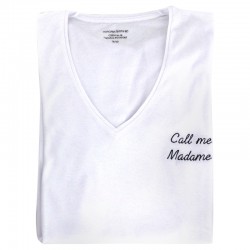 T-SHIRT FEMME COL V PERSONNALISABLE