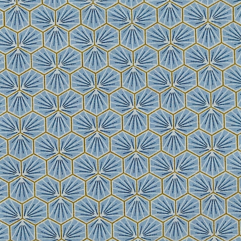 Hexagone bleu ciel (New)